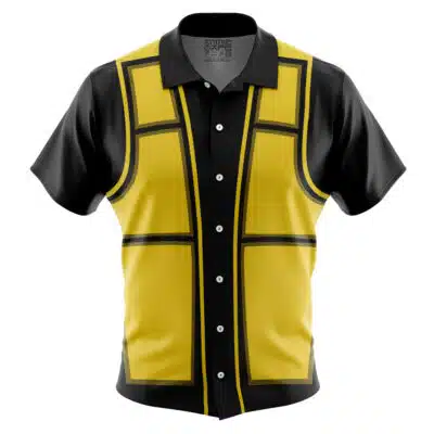 Scorpion Mortal Kombat Short Sleeve Button Up Hawaiian Shirt