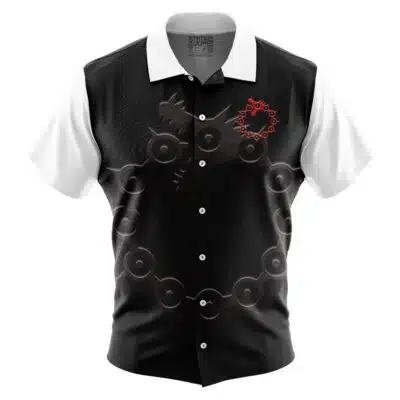 Sin of Wrath Seven Deadly Sins Short Sleeve Button Up Hawaiian Shirt