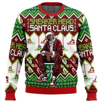 Sneaker Head Santa Claus Ugly Christmas Sweater