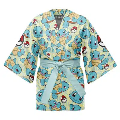 Squirtle Pattern Pokemon Happi Coat Haori Kimono