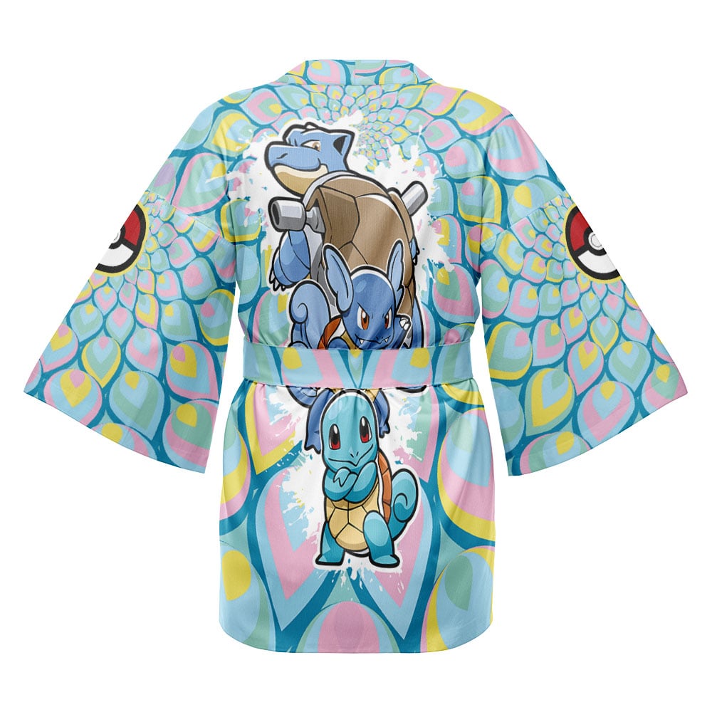 Squirtle Trippy Evolution Pokemon Happi Coat Haori Kimono - Image 2