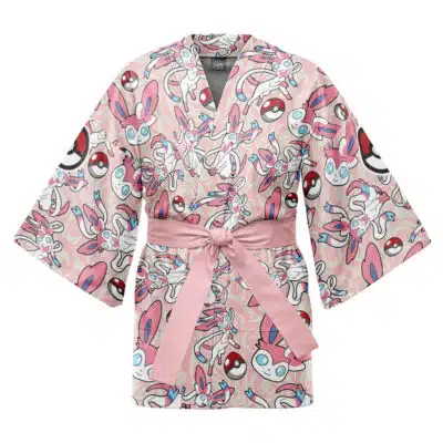 Sylveon Pattern Pokemon Happi Coat Haori Kimono