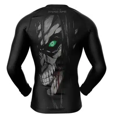 Titan Face Attack on Titan Long Sleeve Rash Guard Compression Shirt