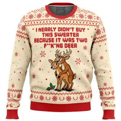 Two F**k*ng Deer Ugly Christmas Sweater