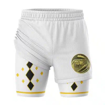 White Ninjetti Ranger Power Rangers 2-in-1 Competition Shorts