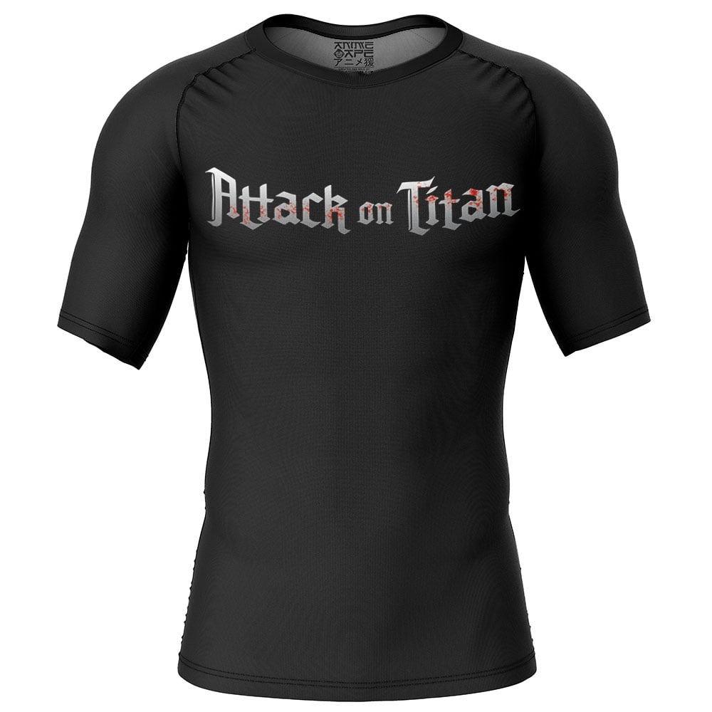 Wrath of The Titan Attack on Titan Short Sleeve Rash Guard Compression Shirt - Image 2