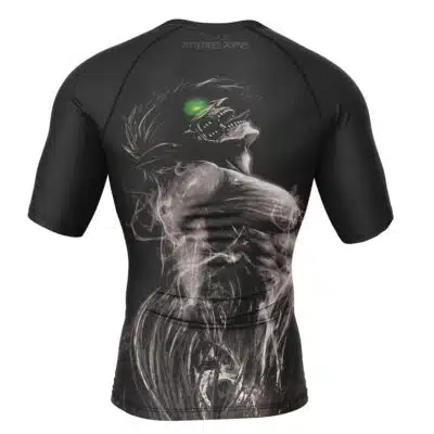 Wrath of The Titan V2 Attack on Titan Short Sleeve Rash Guard Compression Shirt