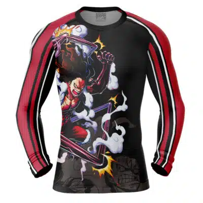 Monkey D. Luffy Gear 4th Snakeman One Piece Long Sleeve Rash Guard Compression Shirt