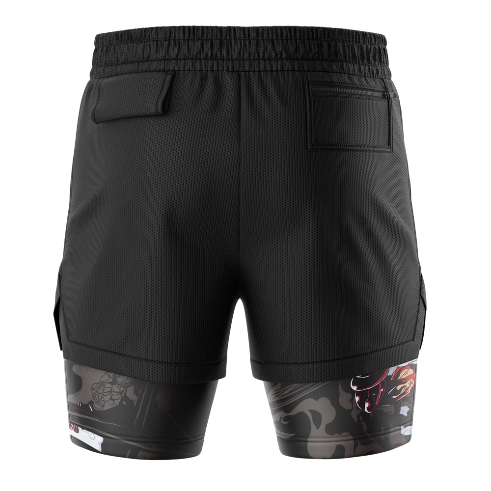 Monkey D. Luffy Gear 4th Snakeman One Piece 2-in-1 Performance Shorts - Image 4