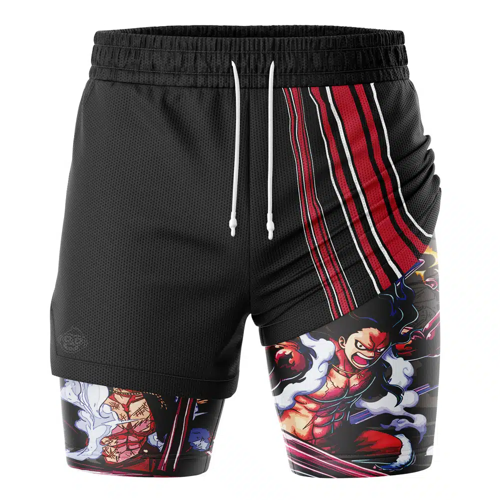 Monkey D. Luffy Gear 4th Snakeman One Piece 2-in-1 Performance Shorts