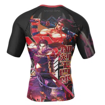 Heishiro Mitsurugi Soulcalibur Short Sleeve Rash Guard Compression Shirt