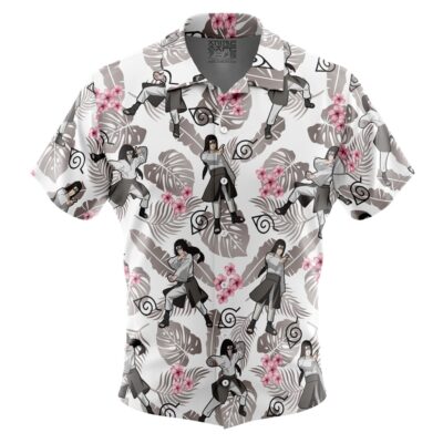 Neji Hyuga Pattern Short Sleeve Button Up Hawaiian Shirt