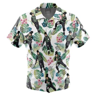 Shikamaru Nara Pattern Short Sleeve Button Up Hawaiian Shirt