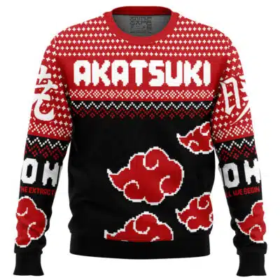 Akatsuki Ho Ho Ho Shall We Begin The Extraction Shippuden Ugly Christmas Sweater