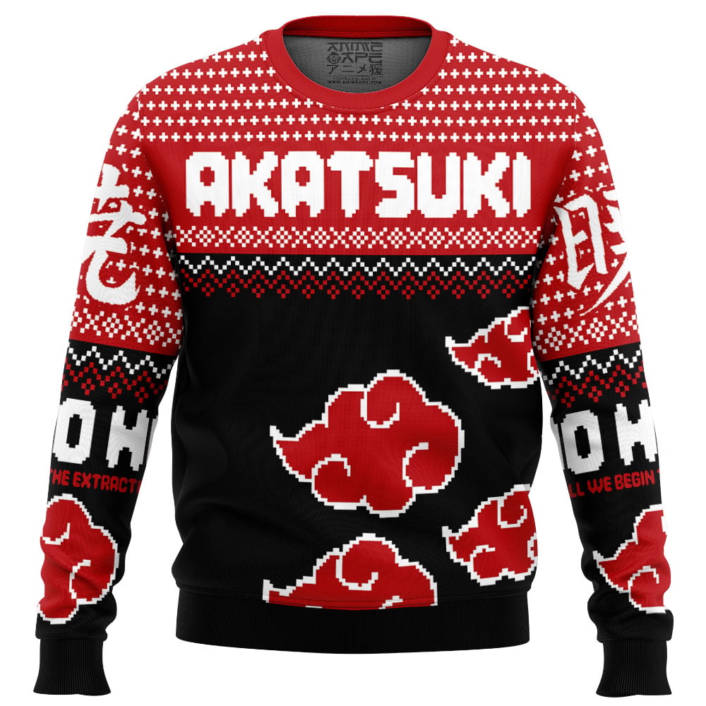 Akatsuki Ho Ho Ho Shall We Begin The Extraction Shippuden Ugly Christmas Sweater