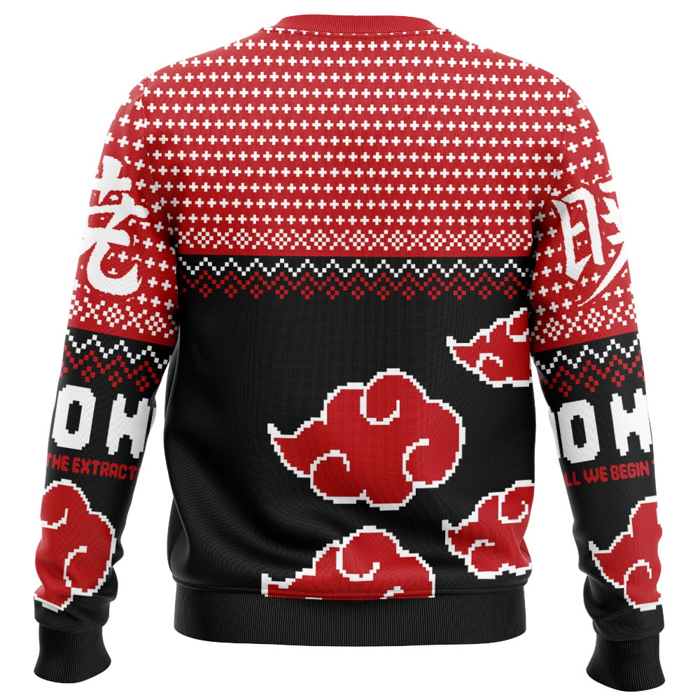Akatsuki Ho Ho Ho Shall We Begin The Extraction Shippuden Ugly Christmas Sweater - Image 2