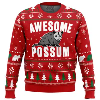 Awesome Possum Ugly Christmas Sweater