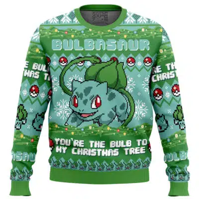 Bulbasaur You’re The Bulb To My Christmas Tree Pokemon Ugly Christmas Sweater