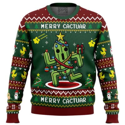 Cactuar Final Fantasy Ugly Christmas Sweater