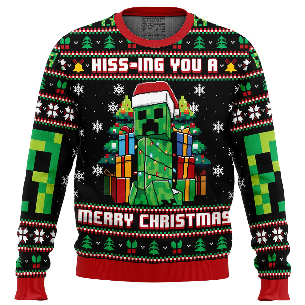 Christmas Pixel Minecraft Ugly Christmas Sweater