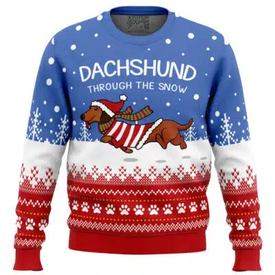 Dachshund Through The Snow Ugly Christmas Sweater