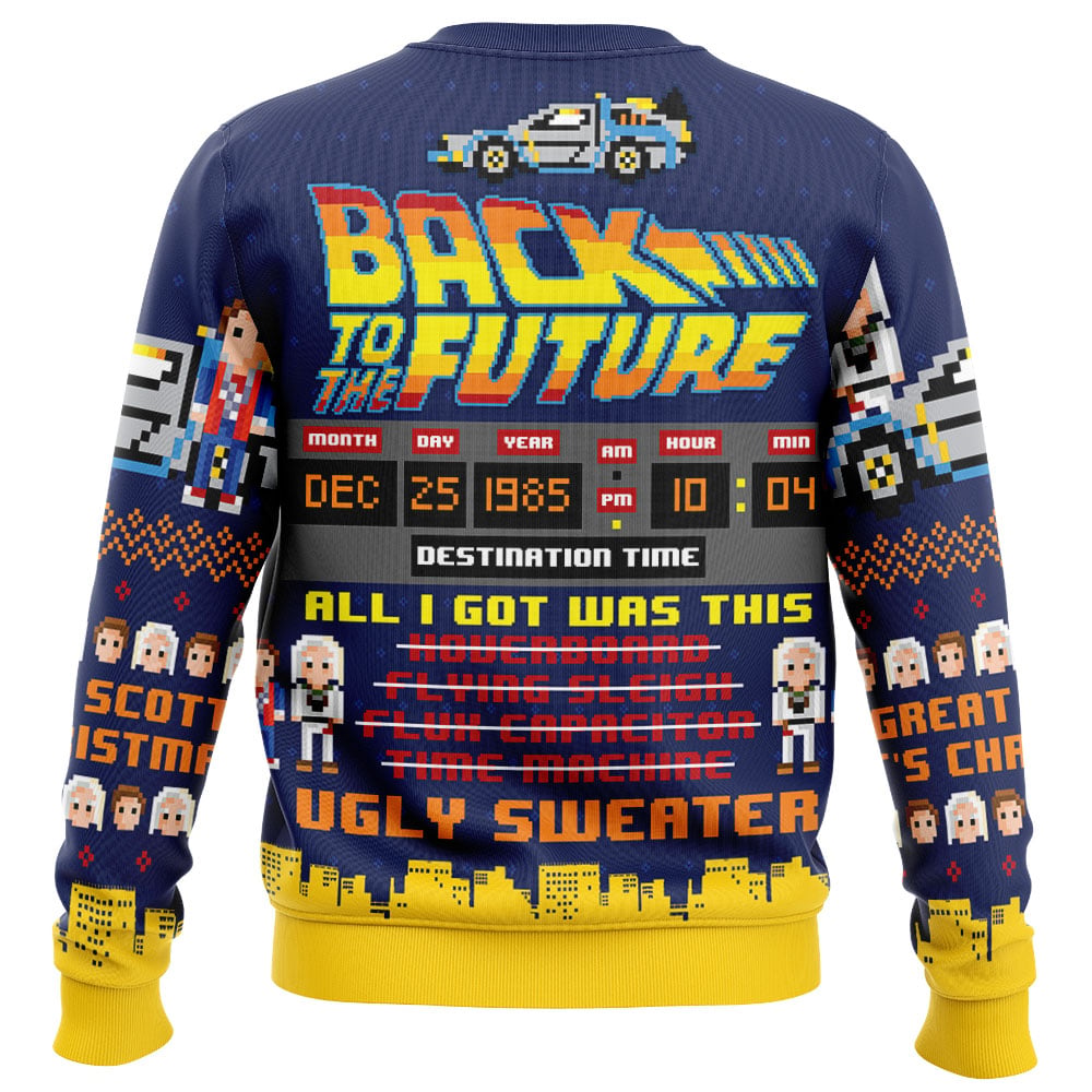 Destination Time Back To The Future Ugly Christmas Sweater - Image 2