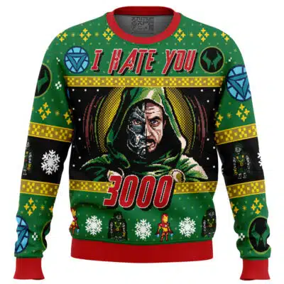 Dr. Doom I Hate You 3000 Marvel Ugly Christmas Sweater