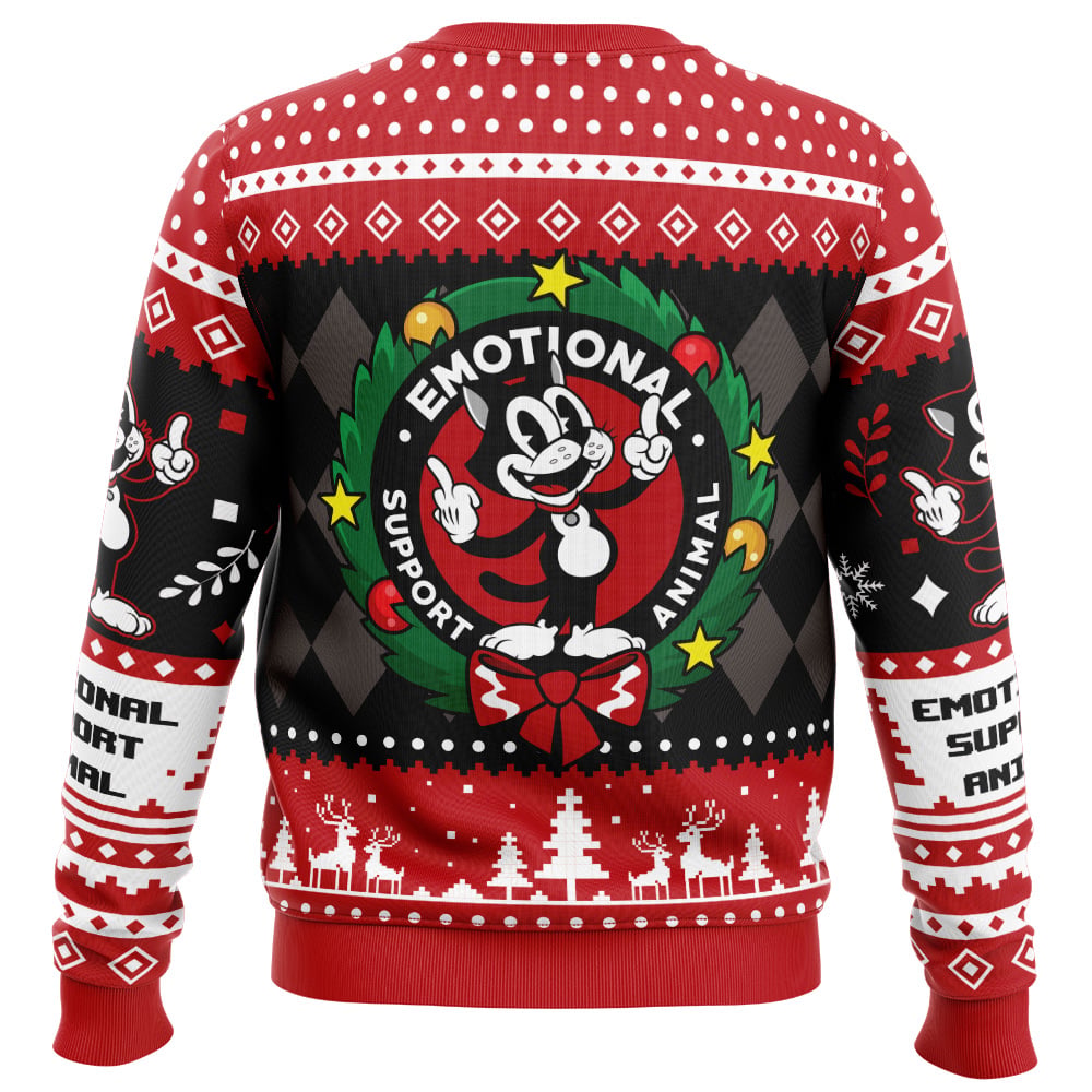 Emotional Support Animal Ugly Christmas Sweater - Image 2