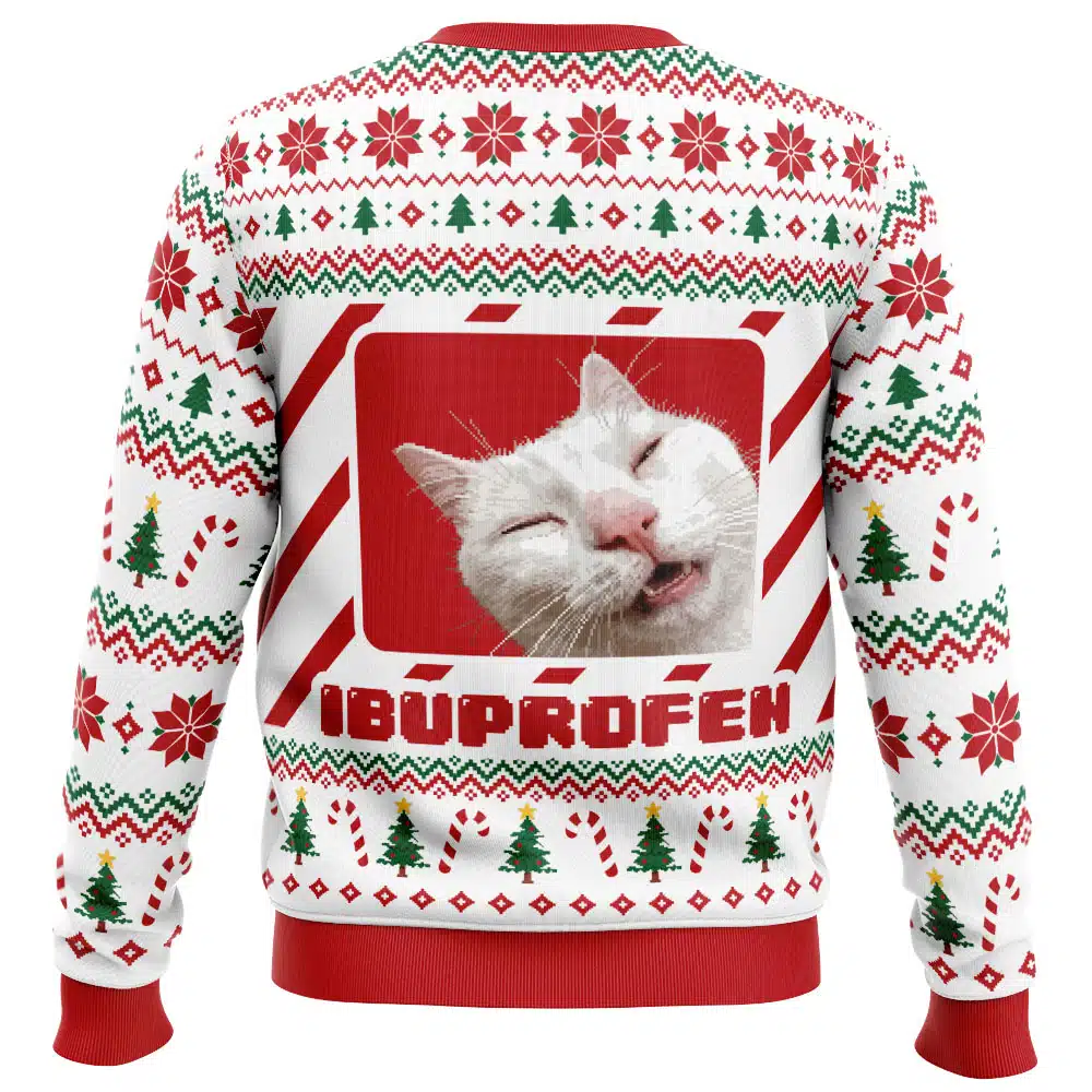 Ibuprofen Cat Ugly Christmas Sweater - Image 2