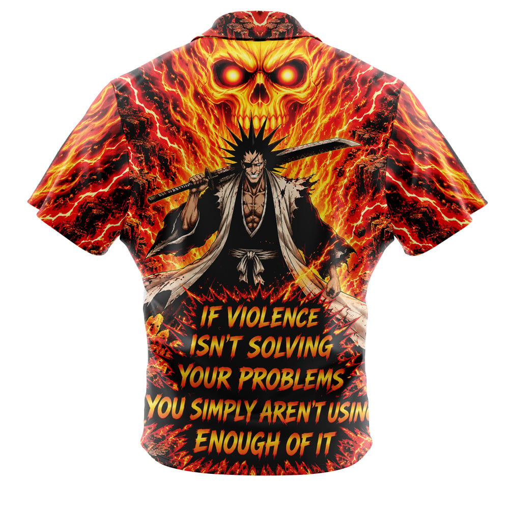 If Violence Isn't Solving Bleach Short Sleeve Button Up Hawaiian Shirt