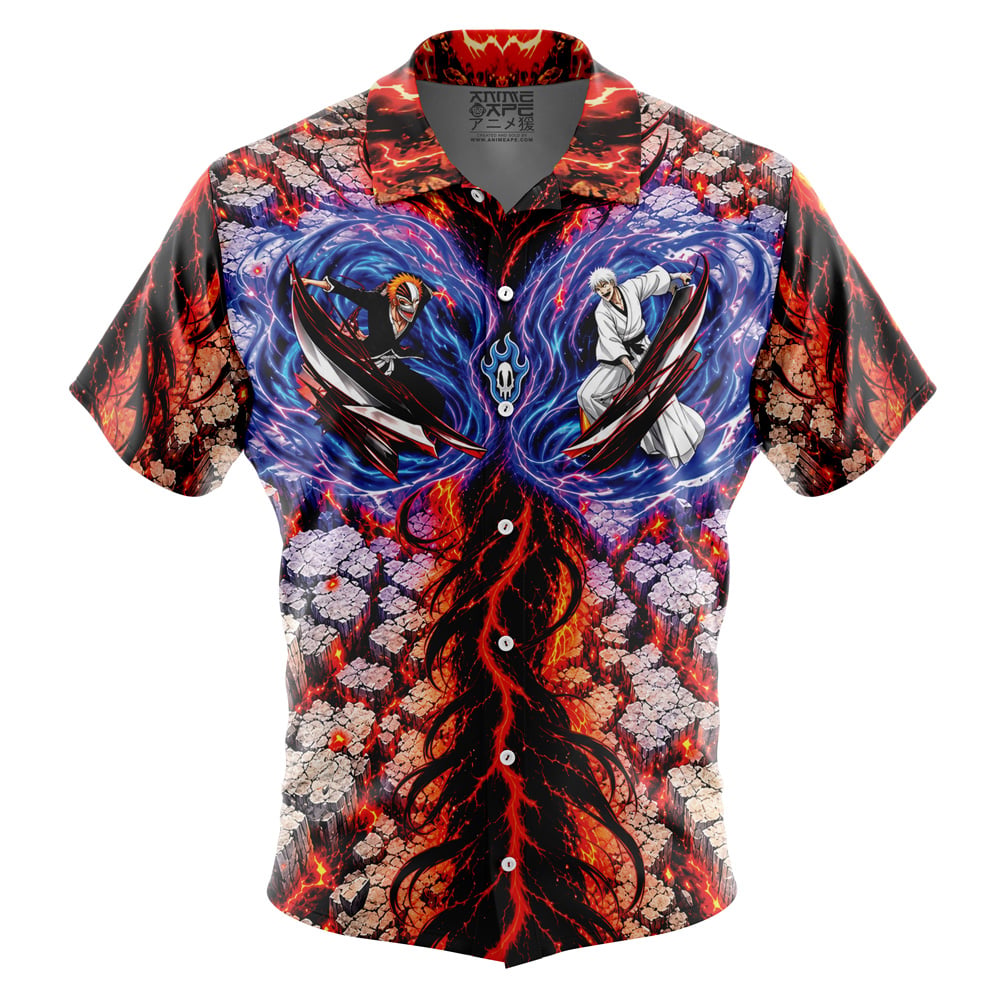 If Violence Isn't Solving Bleach Short Sleeve Button Up Hawaiian Shirt - Image 2