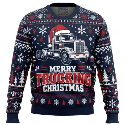 Merry Trucking Christmas Ugly Christmas Sweater