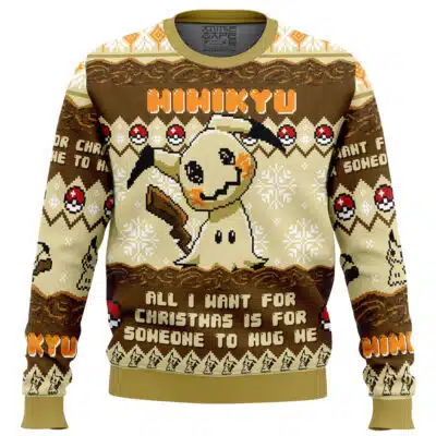 Mimikyu All I Want For Christmas Pokemon Ugly Christmas Sweater