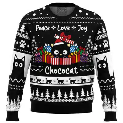 Peace Love Joy Chococat Ugly Christmas Sweater