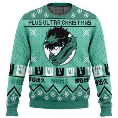 Plus Ultra Christmas Deku My Hero Academia Ugly Christmas Sweater
