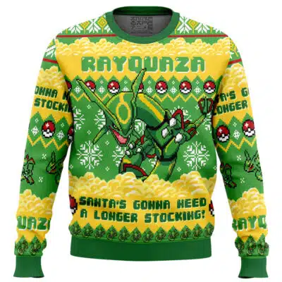 Rayquaza Santa’s Gonna Need A Longer Stocking! Pokemon Ugly Christmas Sweater