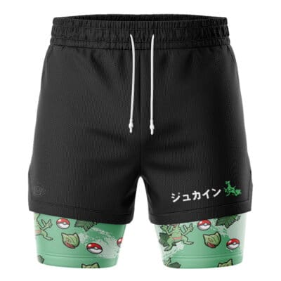 Sceptile Pattern Pokemon 2-in-1 Performance Shorts
