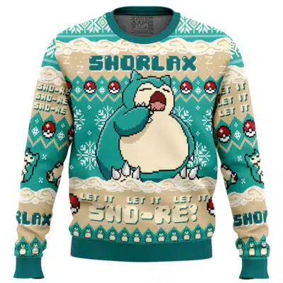 Snorlax Let It Sno-re Pokemon Ugly Christmas Sweater