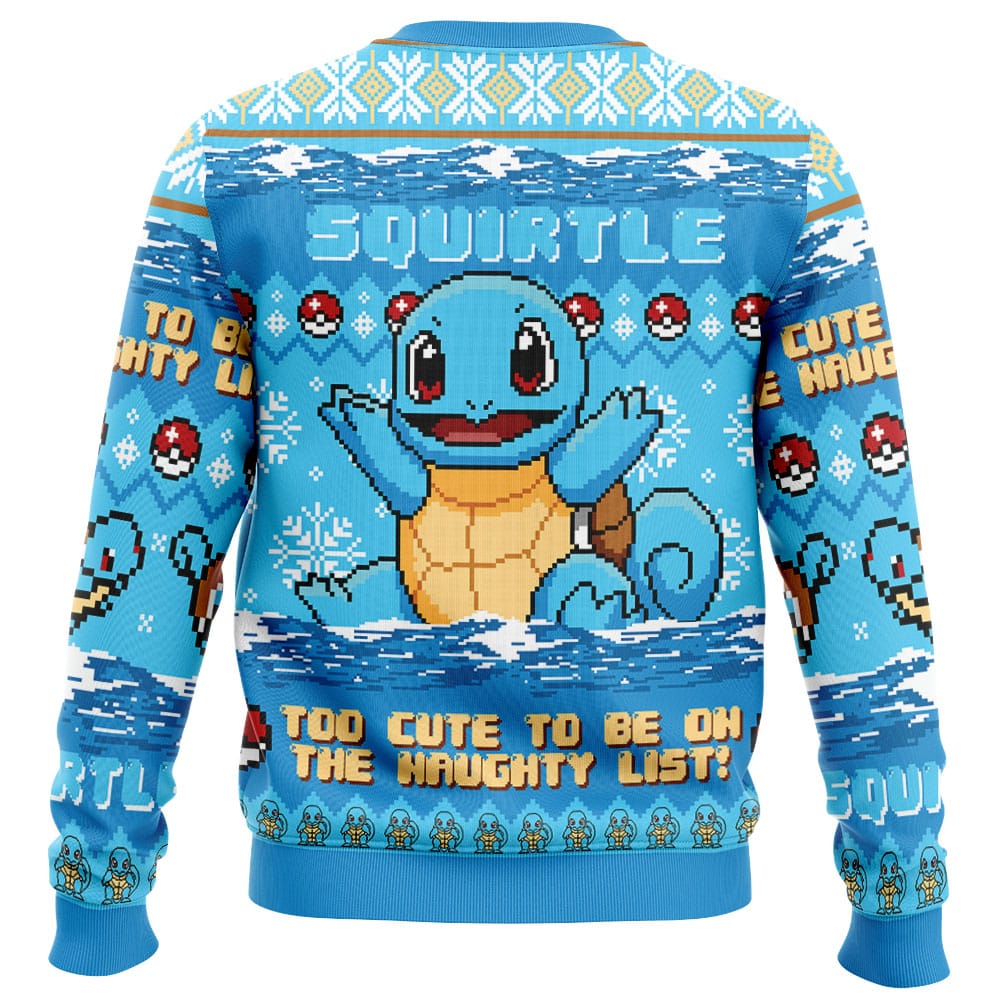 Squirtle Too Cute Pokemon Ugly Christmas Sweater - Image 2
