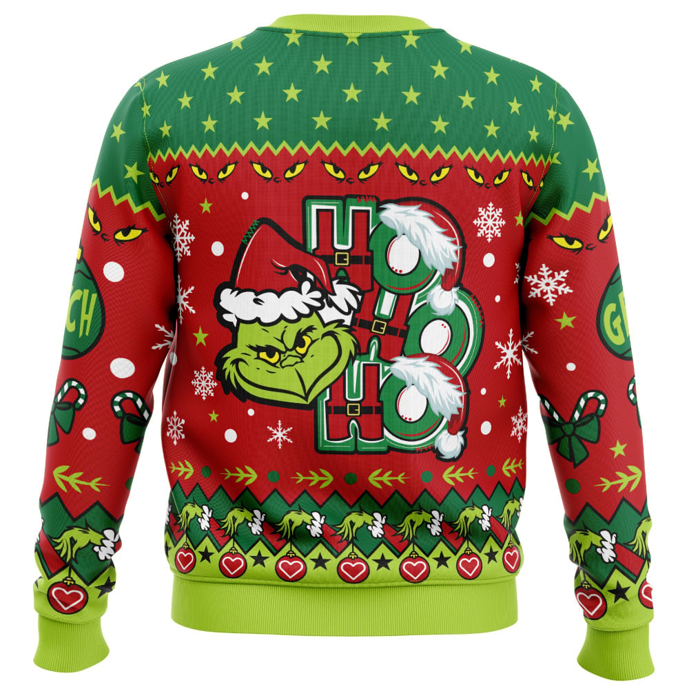 The Grinch Ho Ho Ho Ugly Christmas Sweater - Image 2