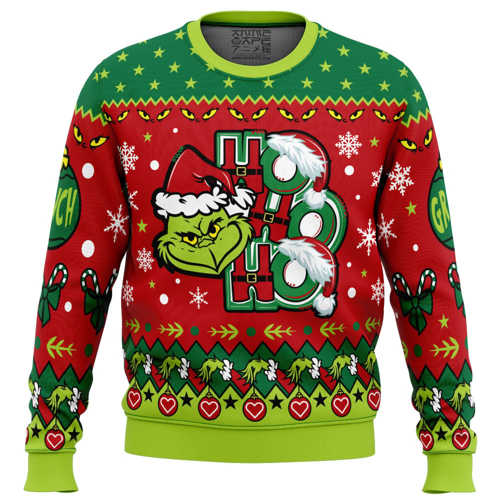 The Grinch Ho Ho Ho Ugly Christmas Sweater