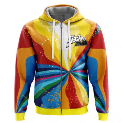 Trippy Rohan Kishibe Heaven's Door Jojo's Bizarre Adventure Zip Hoodie Jacket