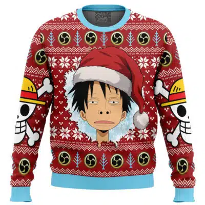 Christmas Luffy x Enel One Piece Ugly Christmas Sweater