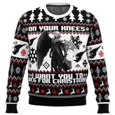Christmas Sephiroth Final Fantasy 7 Ugly Christmas Sweater