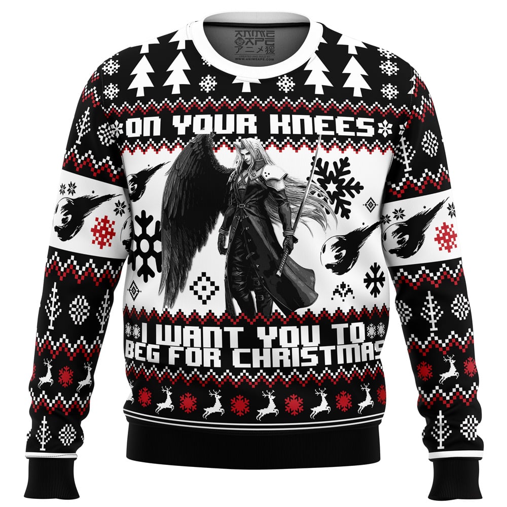 Christmas Sephiroth Final Fantasy 7 Ugly Christmas Sweater